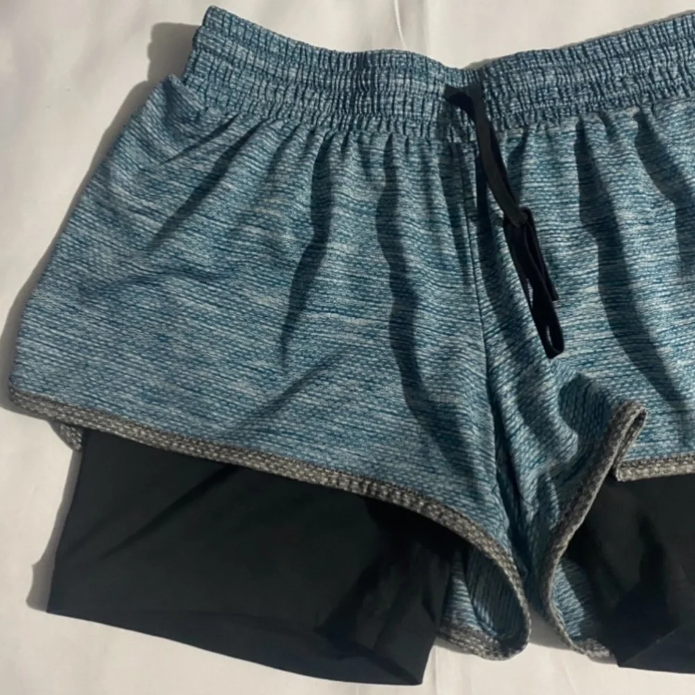 C9 By Champion Blue Duo Dry Athletic Shorts w/ Black Tight Compressions Attached